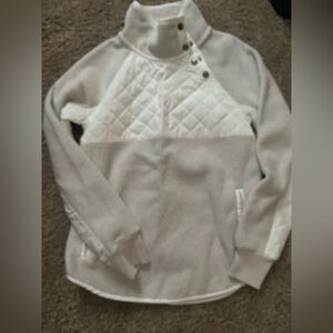 Women's Quilted Button fleece - Cream